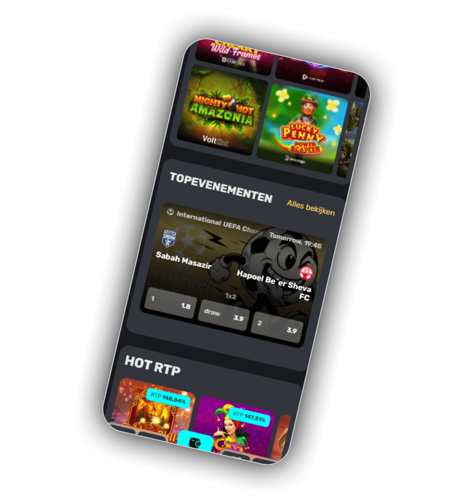 Interface van het InkyBet Casino NL